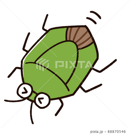 逃げるかわいいカメムシのキャラクター 88870546