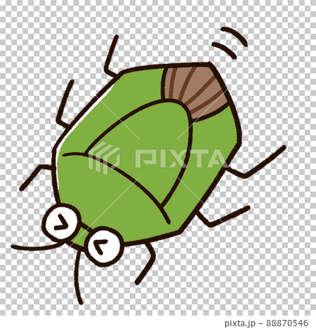 Cute stink bug character running away 88870546