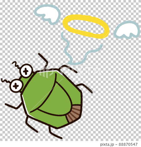 Dead stink bug character 88870547