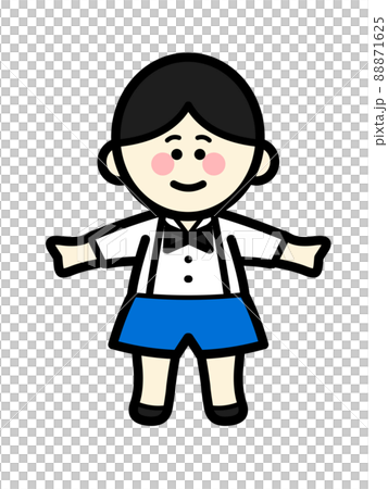 園服姿の男の子のイラスト素材 園服姿の男の子のイラスト素材 88871625
