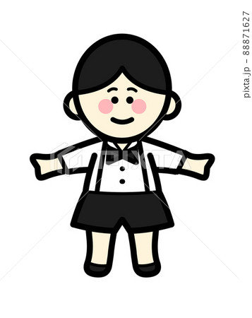 園服姿の男の子のイラスト素材のイラスト素材