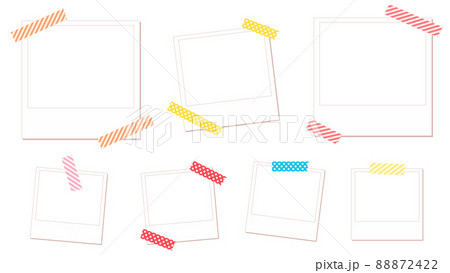 マスキングテープ フォトフレームセットBのイラスト素材 [88872422