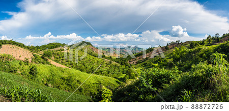 Aerial view landscape from the top of mountain 88872726