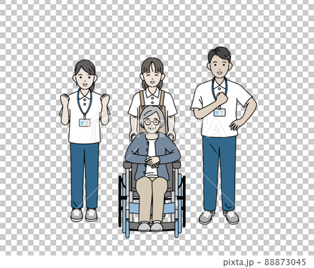 Nursing staff, men and women, caregivers, jobs, occupations, home helpers Nursing staff, men and women, caregivers, jobs, occupations, home helpers 88873045