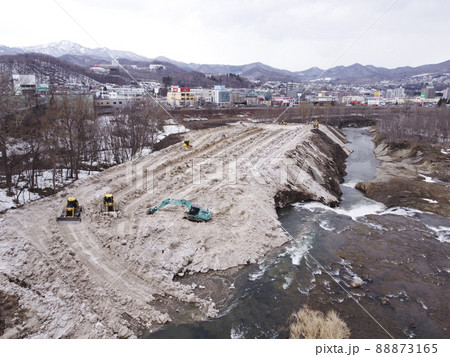 雪堆積場の様子（空撮） 88873165