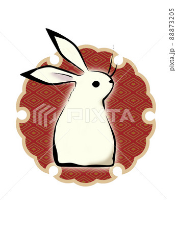 ウサギと雪輪(入子菱) ウサギと雪輪(入子菱) 88873205