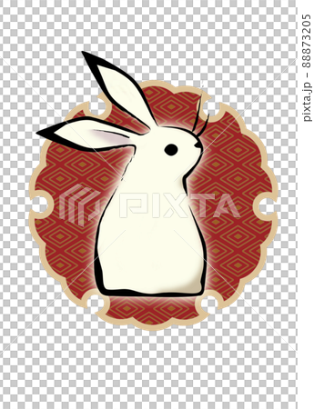 ウサギと雪輪(入子菱) ウサギと雪輪(入子菱) 88873205