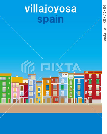 ビジャホヨーサ　villajoyosa　スペイン　spain　トラベルポスター 88873384