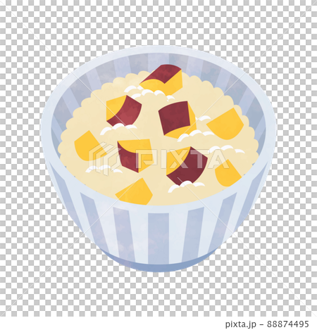 Illustration of sweet potato rice Illustration of sweet potato rice 88874495