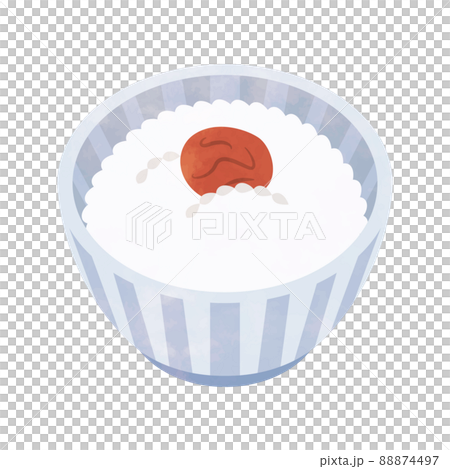 Illustration of dried plum rice Illustration of dried plum rice 88874497