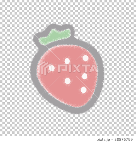 Colored pencil style strawberry illustration 88876799