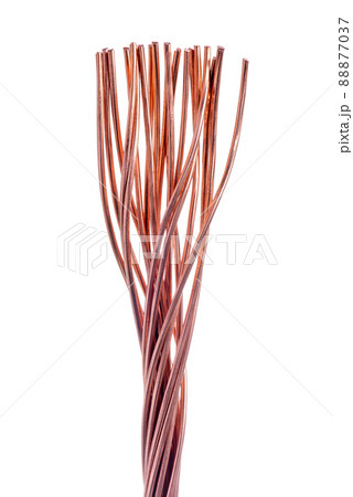 Copper wire isolated on white raw materials and metals industry and stock market concept 88877037