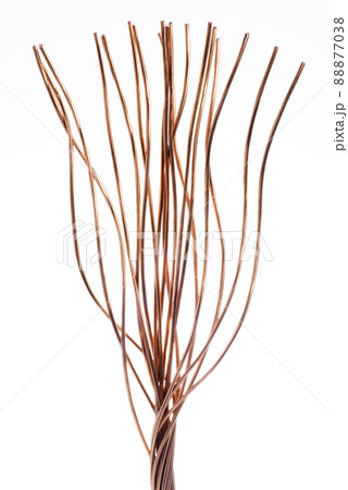 Copper wire isolated on white raw materials and metals industry and stock market concept 88877038