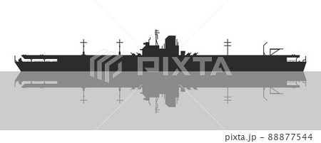 海軍に所属する空母のシルエット 88877544