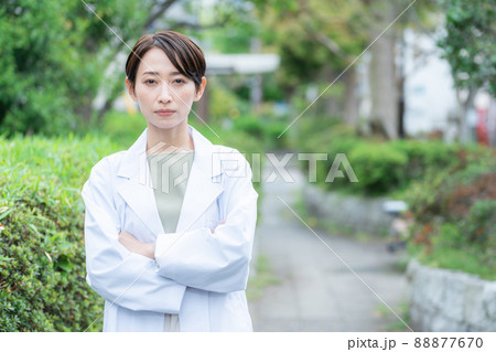 深刻な表情の医者(医療・女性・白衣・健康・ヘルスケア) 深刻な表情の医者(医療・女性・白衣・健康・ヘルスケア) 88877670