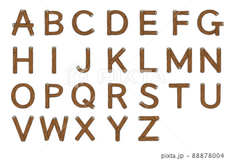 ポップな切り株文字  ABC 88878004