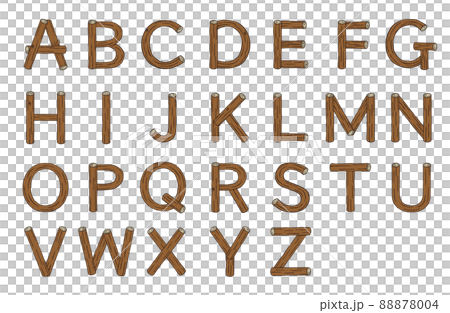 ポップな切り株文字  ABC 88878004