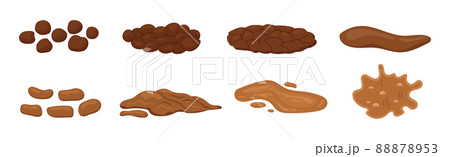Poop excrement for bristol scale chart illustration. 88878953