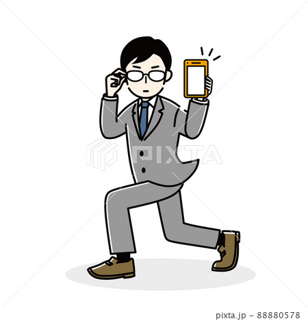 スマホとビジネスマン スマホとビジネスマン 88880578