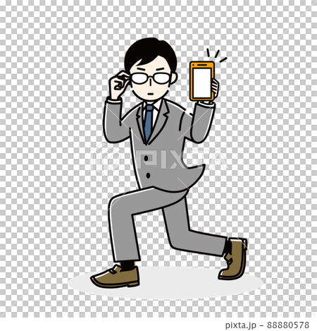 スマホとビジネスマン スマホとビジネスマン 88880578
