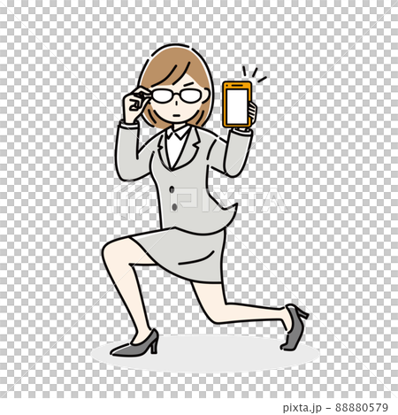 スマホとビジネスウーマン スマホとビジネスウーマン 88880579