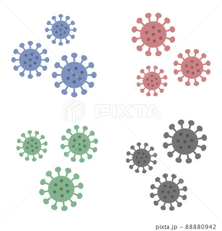 ウイルスのイラストセット 88880942