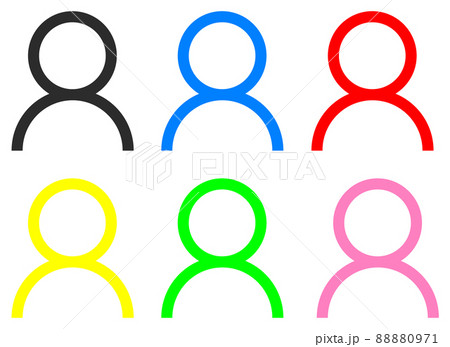 上半身の人物を表す複数のアイコン 88880971