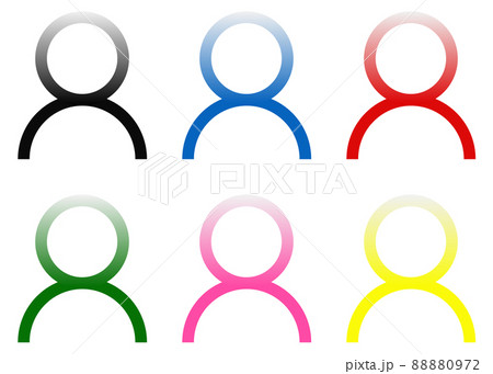 上半身の人物を表す複数のアイコン 88880972