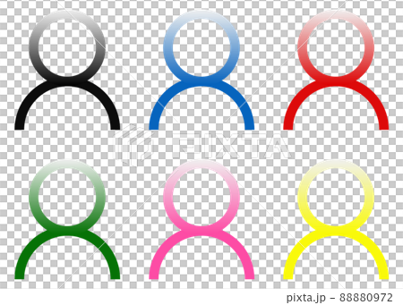 上半身の人物を表す複数のアイコン 88880972