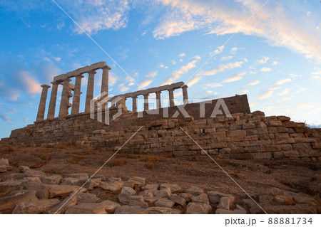 Cape Sounion and The Temple of Poseidon in Attica, Greece Cape Sounion and The Temple of Poseidon in Attica, Greece 88881734