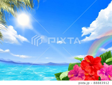 青い海と山の風景を描いた美しい風景画　木製フレーム付き EPO-09-030s 風景 青い海と角島大橋 - 山口 1000ピース ［CP-NT