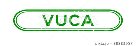 Grunge green VUCA (abbreviation of Volatility, uncertainty, complexity and ambiguity) word rubber seal stamp on white background 88883957