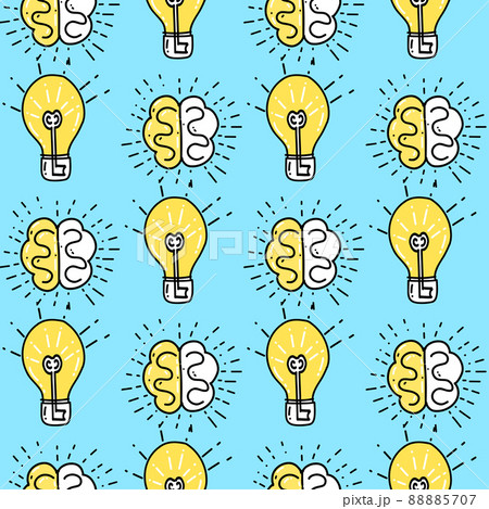 Seamless pattern with an illustration of a lamp 88885707