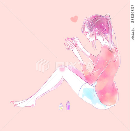 ネイルを楽しんでいる女性 ネイルを楽しんでいる女性 88886337