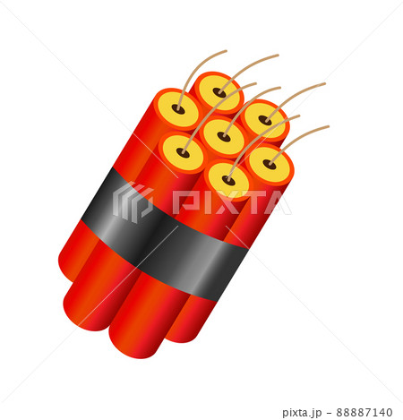 ダイナマイトのイラスト。爆発イメージ。 88887140