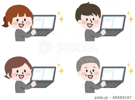 パソコンと事務員たち 88889187