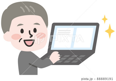 パソコンと事務員男性 88889191