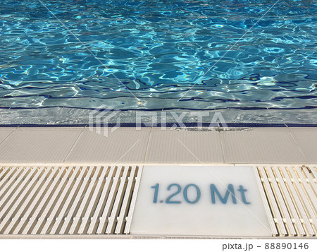 Water in swimming pool and deep detail Water in swimming pool and deep detail 88890146