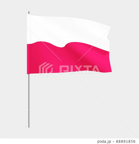 Polish flag. Poland national waving flag. 88891856