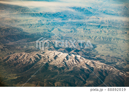 Aerial View Of Mountains Of Turkey Ordu Region From Window Of Plane 88892019