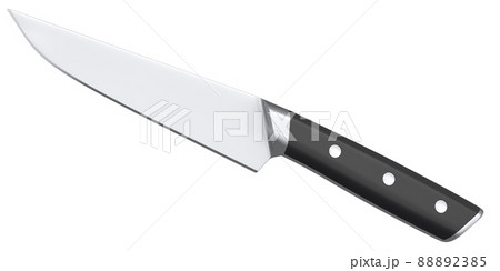 Chef's kitchen knife with a wooden handle isolated on white background. Chef's kitchen knife with a wooden handle isolated on white background. 88892385