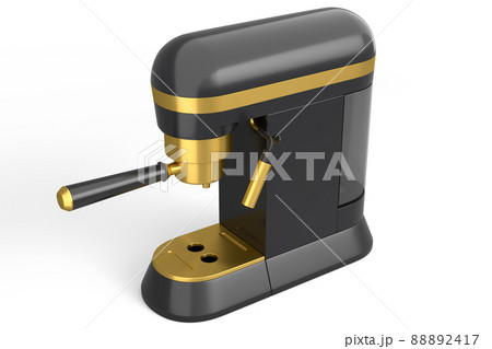 Espresso coffee machine with a horn on white background. 88892417