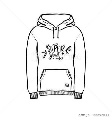 Vector fashion sketch sweatshirt with bow,... - Stock Illustration  [94183337] - PIXTA