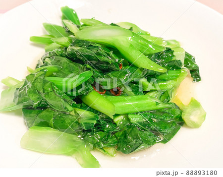 香港名物・白灼芥蘭（チャイニーズブロッコリーのボイル） 88893180