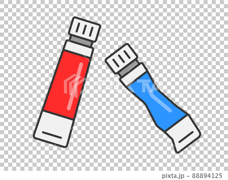 チューブに入った 絵の具のイラストのイラスト素材 4125