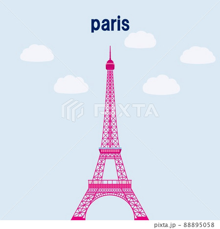 エッフェル塔 tour eiffel パリ paris 雲 トラベルポスター エッフェル塔 tour eiffel パリ paris 雲 トラベルポスター 88895058