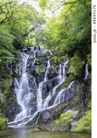 糸島の人気観光スポット 美しい白糸の滝 福岡県糸島市 の写真素材 5576