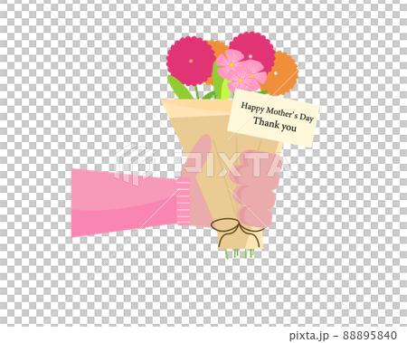 母の日 花束のプレゼント 渡す イラストのイラスト素材 5840 母の日 花束のプレゼント 渡す イラストのイラスト素材 5840