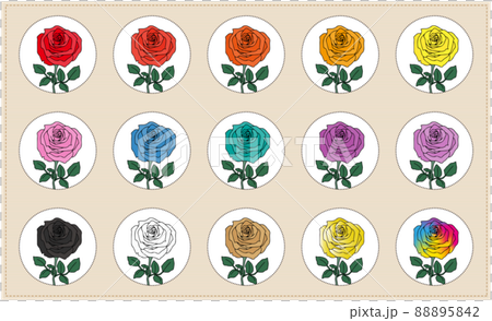 七彩玫瑰花套裝 15 色 七彩玫瑰花套裝 15 色 88895842