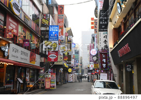 韓国　観光地韓国の街並み　 88896497
